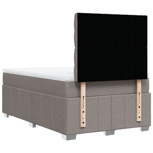 Κρεβάτι Boxspring με Στρώμα Taupe 120x190 εκ. Υφασμάτινο - Pakobazaar