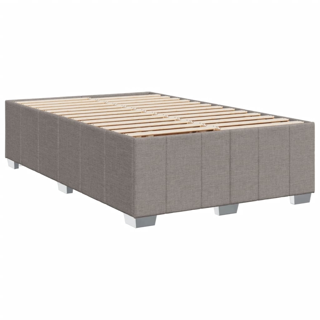 Κρεβάτι Boxspring με Στρώμα Taupe 120x190 εκ. Υφασμάτινο - Pakobazaar