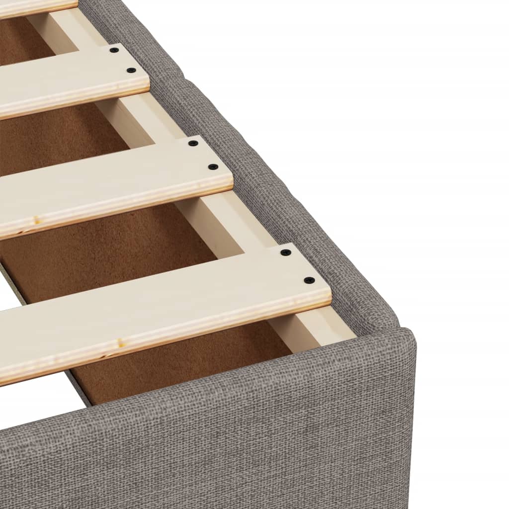 Κρεβάτι Boxspring με Στρώμα Taupe 120x190 εκ. Υφασμάτινο - Pakobazaar