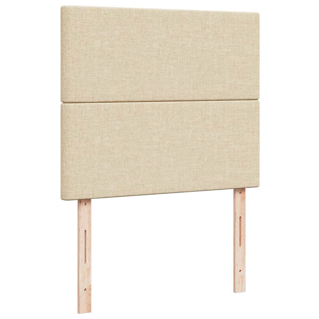 Κρεβάτι Boxspring με Στρώμα Κρεμ 120x200 εκ. Υφασμάτινο - Pakobazaar