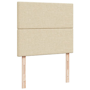 Κρεβάτι Boxspring με Στρώμα Κρεμ 120x200 εκ. Υφασμάτινο - Pakobazaar