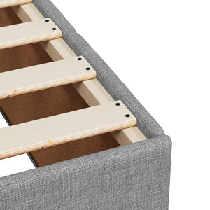 Κρεβάτι Boxspring με Στρώμα Ανοιχτό Γκρι 120x200 εκ. Υφασμάτινο - Pakobazaar