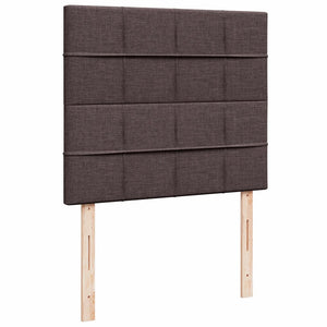 Κρεβάτι Boxspring με Στρώμα Σκούρο Καφέ 120x200 εκ. Υφασμάτινο - Pakobazaar