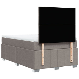 Κρεβάτι Boxspring με Στρώμα Taupe 120x200 εκ. Υφασμάτινο - Pakobazaar