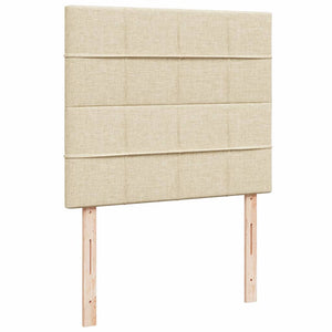 Κρεβάτι Boxspring με Στρώμα Κρεμ 120x200 εκ. Υφασμάτινο - Pakobazaar