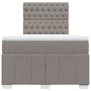 Κρεβάτι Boxspring με Στρώμα Taupe 120x200 εκ. Υφασμάτινο - Pakobazaar