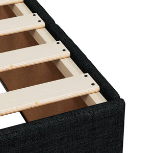 Κρεβάτι Boxspring με Στρώμα Μαύρο 120x200 εκ. Υφασμάτινο - Pakobazaar