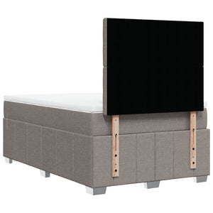 Κρεβάτι Boxspring με Στρώμα Taupe 120x200 εκ. Υφασμάτινο