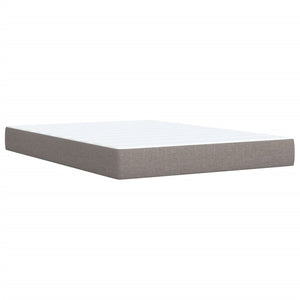 Κρεβάτι Boxspring με Στρώμα Taupe 140x190 εκ. Υφασμάτινο - Pakobazaar