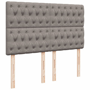 Κρεβάτι Boxspring με Στρώμα Taupe 140x190 εκ. Υφασμάτινο - Pakobazaar