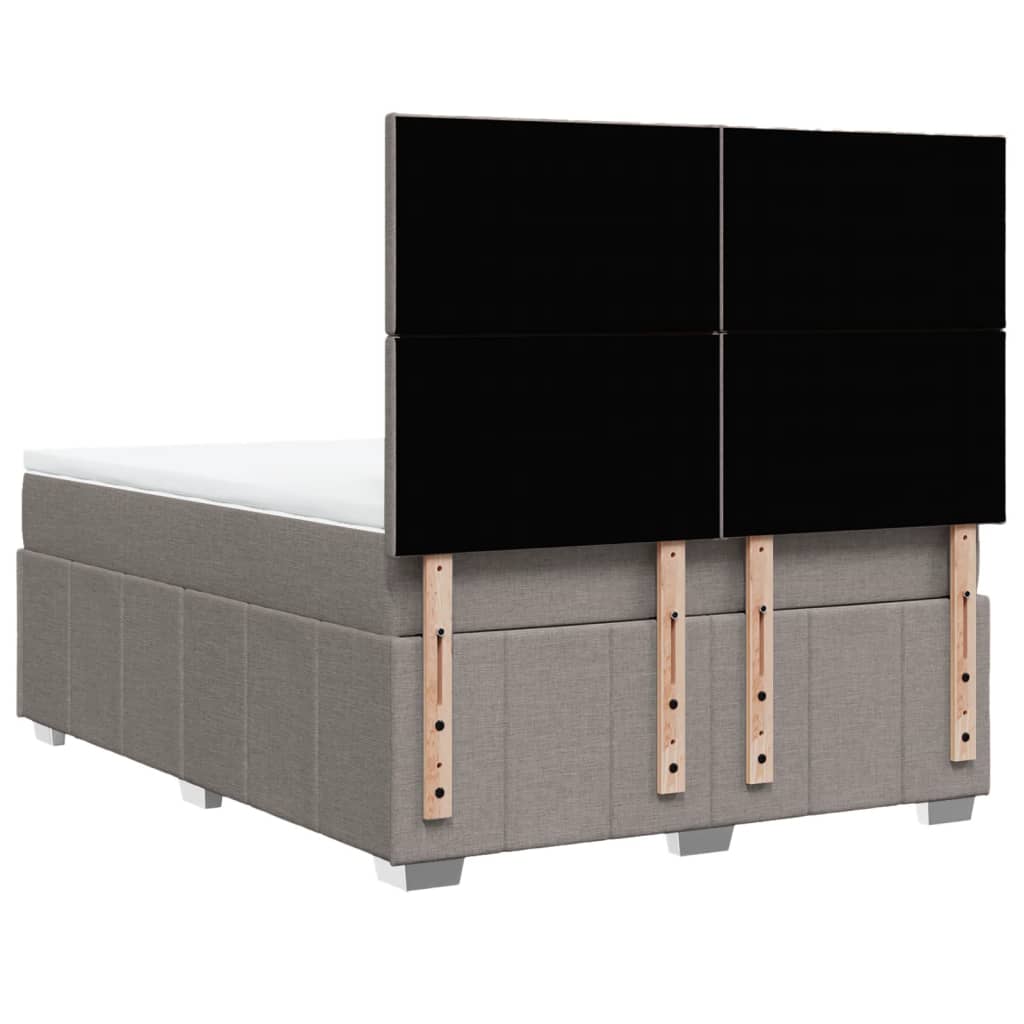 Κρεβάτι Boxspring με Στρώμα Taupe 140x200 εκ. Υφασμάτινο