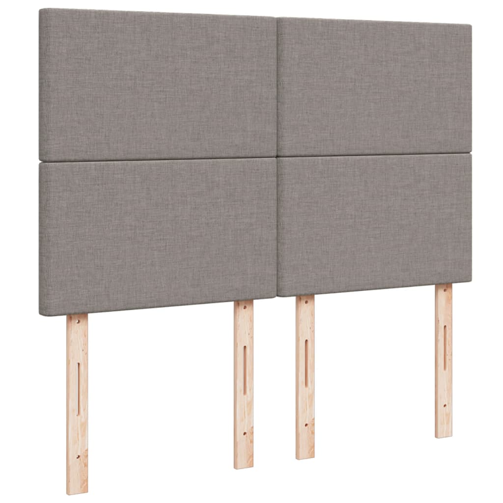 Κρεβάτι Boxspring με Στρώμα Taupe 160x200 εκ. Υφασμάτινο - Pakobazaar