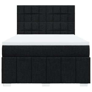 Κρεβάτι Boxspring με Στρώμα Μαύρο 160x200 εκ. Υφασμάτινο - Pakobazaar