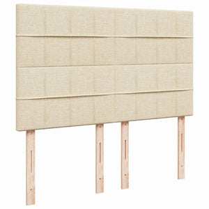 Κρεβάτι Boxspring με Στρώμα Κρεμ 160x200 εκ. Υφασμάτινο - Pakobazaar