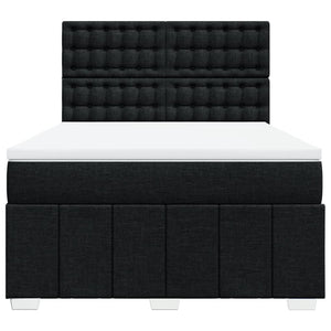 Κρεβάτι Boxspring με Στρώμα Μαύρο 160x200 εκ. Υφασμάτινο - Pakobazaar