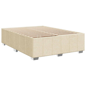 Κρεβάτι Boxspring με Στρώμα Κρεμ 160x200 εκ. Υφασμάτινο - Pakobazaar