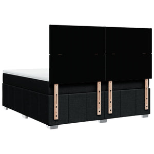 Κρεβάτι Boxspring με Στρώμα Μαύρο 180x200 εκ. Υφασμάτινο - Pakobazaar