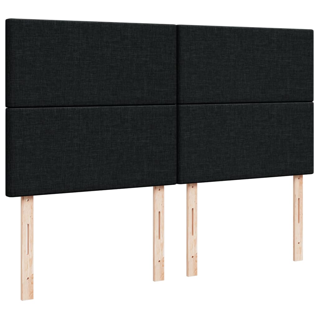 Κρεβάτι Boxspring με Στρώμα Μαύρο 180x200 εκ. Υφασμάτινο - Pakobazaar