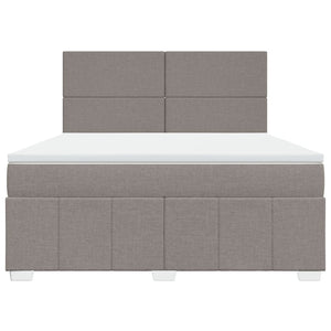 Κρεβάτι Boxspring με Στρώμα Taupe 180x200 εκ. Υφασμάτινο