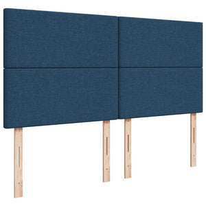 Κρεβάτι Boxspring με Στρώμα Μπλε 180x200 εκ. Υφασμάτινο