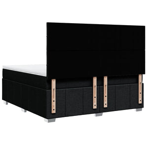 Κρεβάτι Boxspring με Στρώμα Μαύρο 180x200 εκ. Υφασμάτινο - Pakobazaar