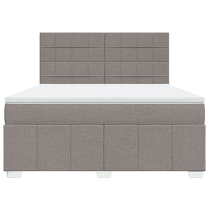 Κρεβάτι Boxspring με Στρώμα Taupe 180x200 εκ. Υφασμάτινο