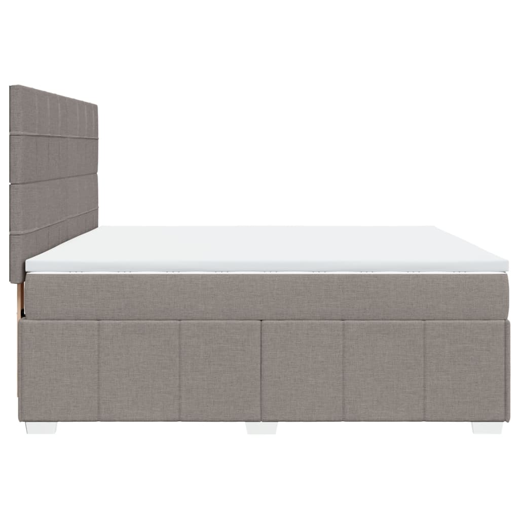 Κρεβάτι Boxspring με Στρώμα Taupe 180x200 εκ. Υφασμάτινο