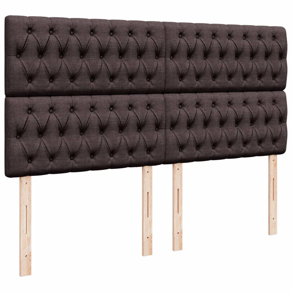 Κρεβάτι Boxspring με Στρώμα Σκούρο Καφέ 180x200 εκ Υφασμάτινο - Pakobazaar