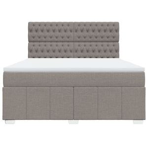 Κρεβάτι Boxspring με Στρώμα Taupe 180x200 εκ. Υφασμάτινο