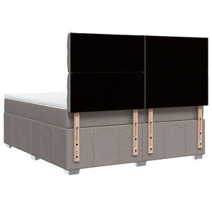 Κρεβάτι Boxspring με Στρώμα Taupe 180x200 εκ. Υφασμάτινο
