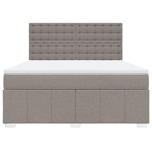 Κρεβάτι Boxspring με Στρώμα Taupe 180x200 εκ. Υφασμάτινο - Pakobazaar