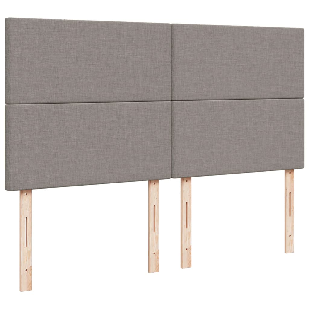 Κρεβάτι Boxspring με Στρώμα Taupe 200x200 εκ. Υφασμάτινο - Pakobazaar