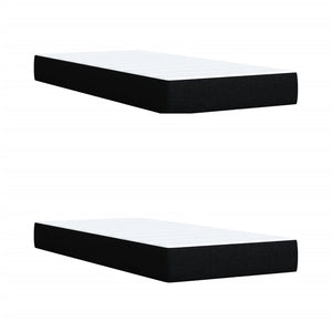 Κρεβάτι Boxspring με Στρώμα Μαύρο 200x200 εκ. Υφασμάτινο - Pakobazaar