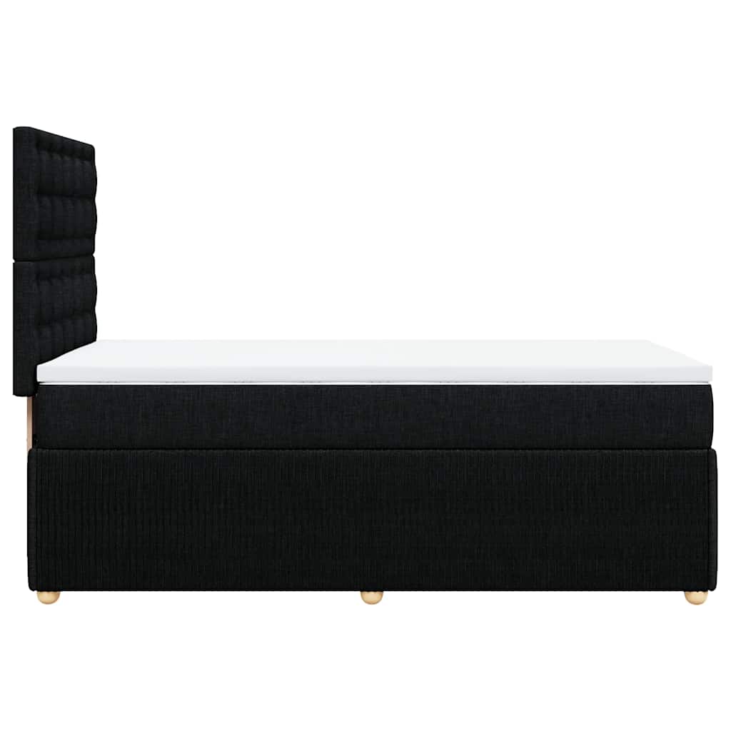 Κρεβάτι Boxspring με Στρώμα Μαύρο 80 x 200 εκ. Υφασμάτινο - Pakobazaar