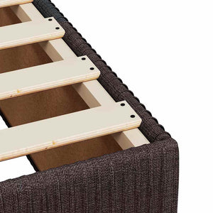 Κρεβάτι Boxspring με Στρώμα Σκούρο Καφέ 80x200 εκ. Υφασμάτινο
