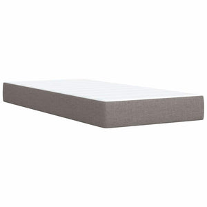 Κρεβάτι Boxspring με Στρώμα Taupe 90x190 εκ.Υφασμάτινο