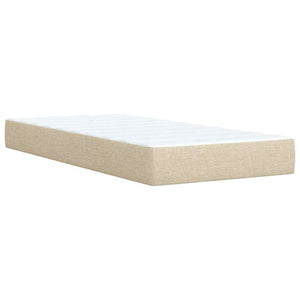 Κρεβάτι Boxspring με Στρώμα Κρεμ 90x200 εκ.Υφασμάτινο