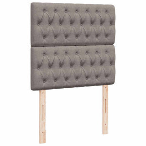 Κρεβάτι Boxspring με Στρώμα Taupe 100 x 200 εκ. Υφασμάτινο