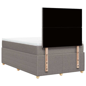 Κρεβάτι Boxspring με Στρώμα Taupe 120x190 εκ. Υφασμάτινο