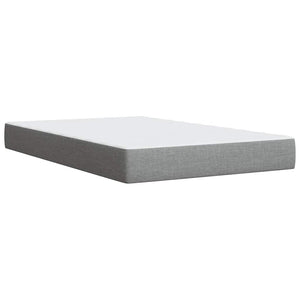 Κρεβάτι Boxspring με Στρώμα Ανοιχτό Γκρι 120x190 εκ. Υφασμάτινο