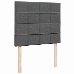 Κρεβάτι Boxspring με Στρώμα Σκούρο Γκρι 120x190 εκ Υφασμάτινο - Pakobazaar
