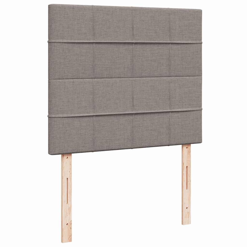 Κρεβάτι Boxspring με Στρώμα Taupe 120x190 εκ. Υφασμάτινο - Pakobazaar