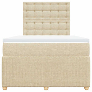 Κρεβάτι Boxspring με Στρώμα Κρεμ 120x190 εκ. Υφασμάτινο