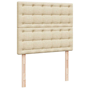 Κρεβάτι Boxspring με Στρώμα Κρεμ 120x190 εκ. Υφασμάτινο