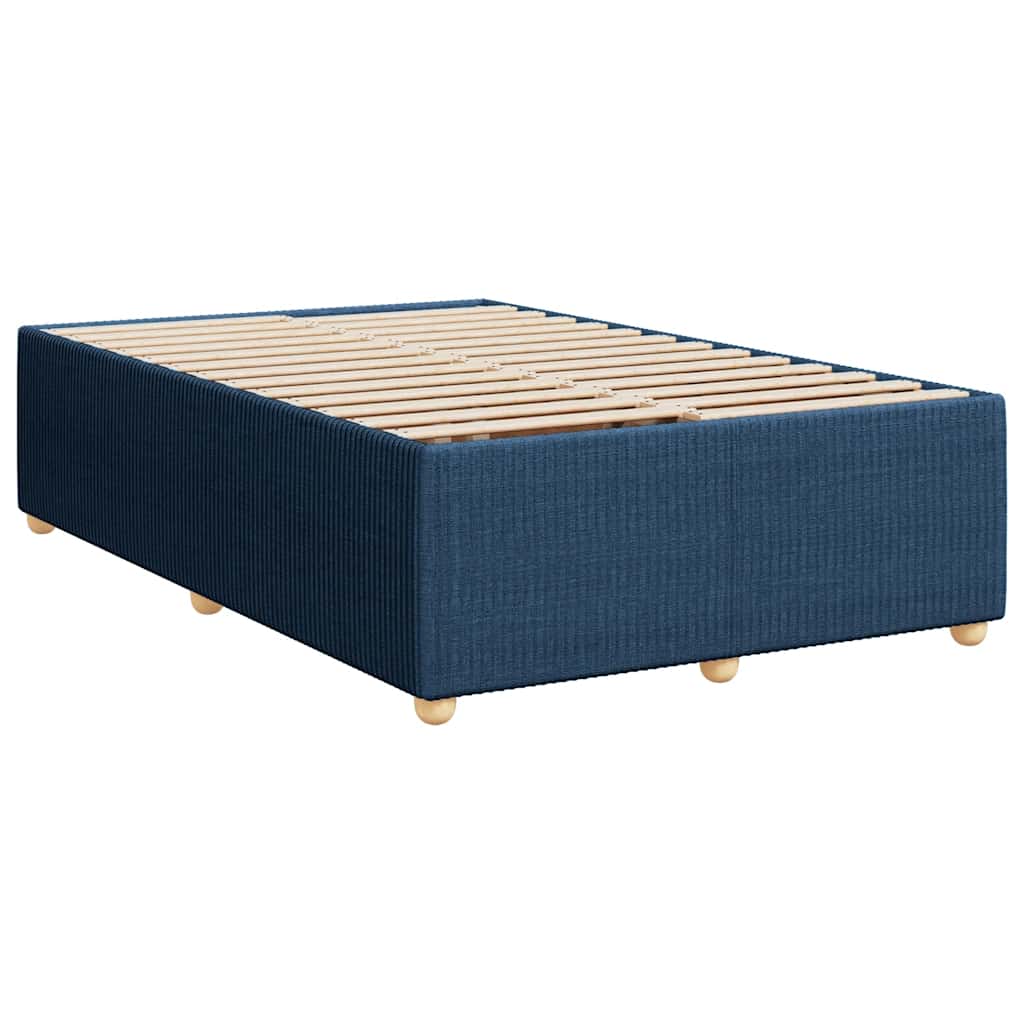 Κρεβάτι Boxspring με Στρώμα Μπλε 120x190 εκ. Υφασμάτινο