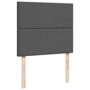 Κρεβάτι Boxspring με Στρώμα Σκούρο Γκρι 120x200 εκ. Υφασμάτινο - Pakobazaar