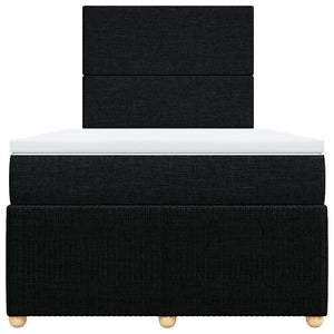 Κρεβάτι Boxspring με Στρώμα Μαύρο 120x200 εκ. Υφασμάτινο - Pakobazaar