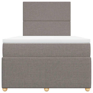 Κρεβάτι Boxspring με Στρώμα Taupe 120x200 εκ. Υφασμάτινο - Pakobazaar