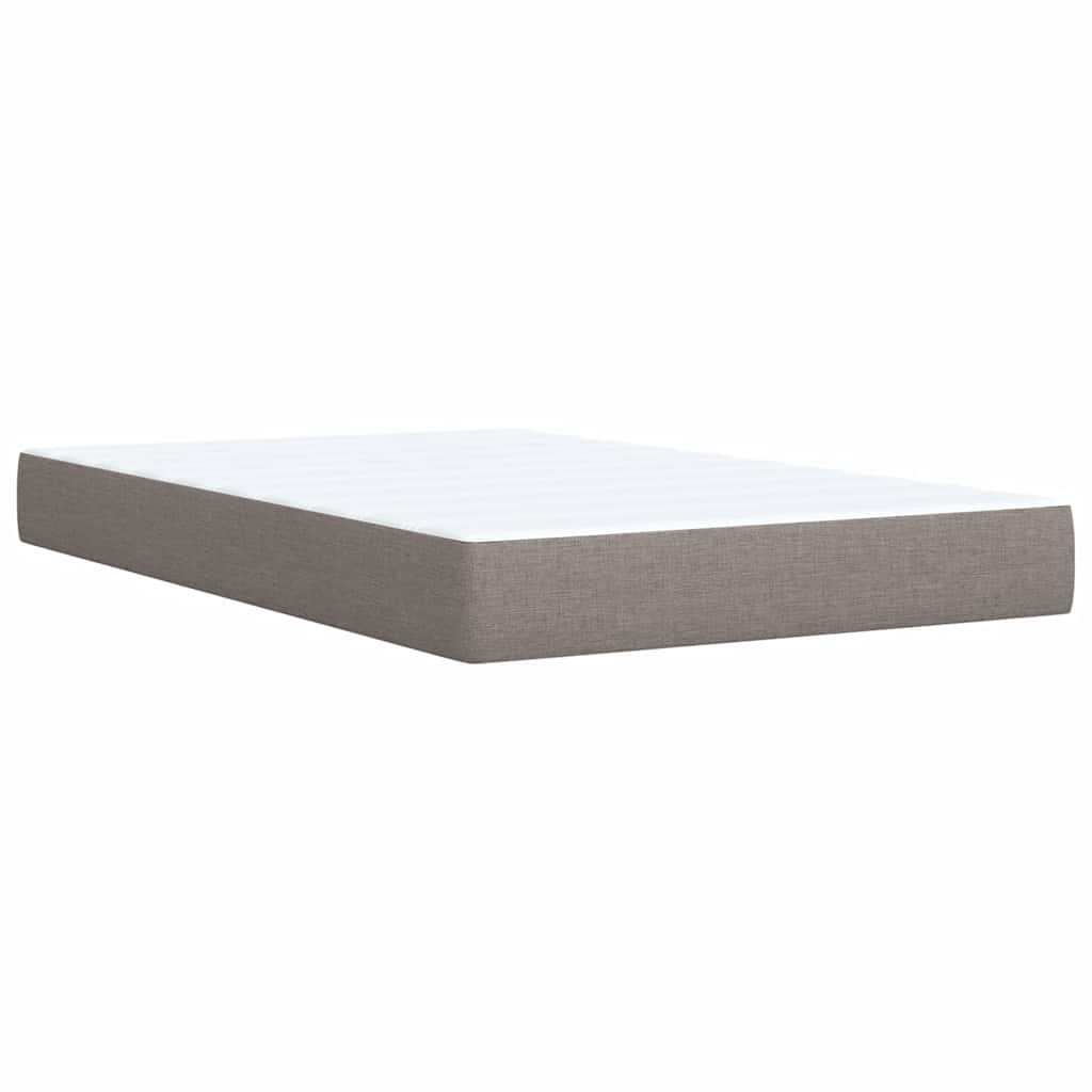 Κρεβάτι Boxspring με Στρώμα Taupe 120x200 εκ. Υφασμάτινο - Pakobazaar