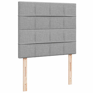 Κρεβάτι Boxspring με Στρώμα Ανοιχτό Γκρι 120x200 εκ. Υφασμάτινο - Pakobazaar